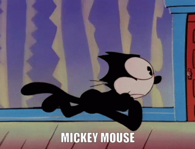 Chasing Mickey Mouse Felix The Cat GIF