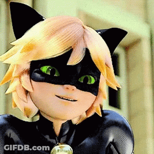 Chat Noir Cute Peace Out Gesture GIF