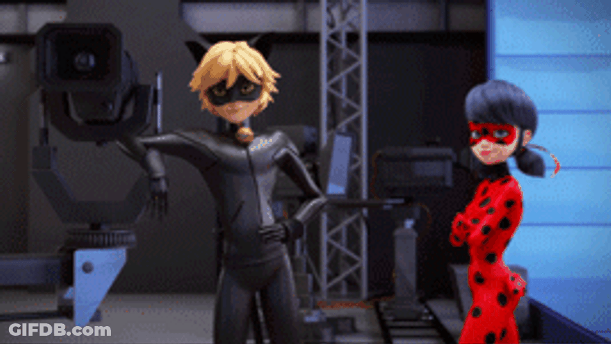 Chat Noir Ladybug Fist Bump GIF