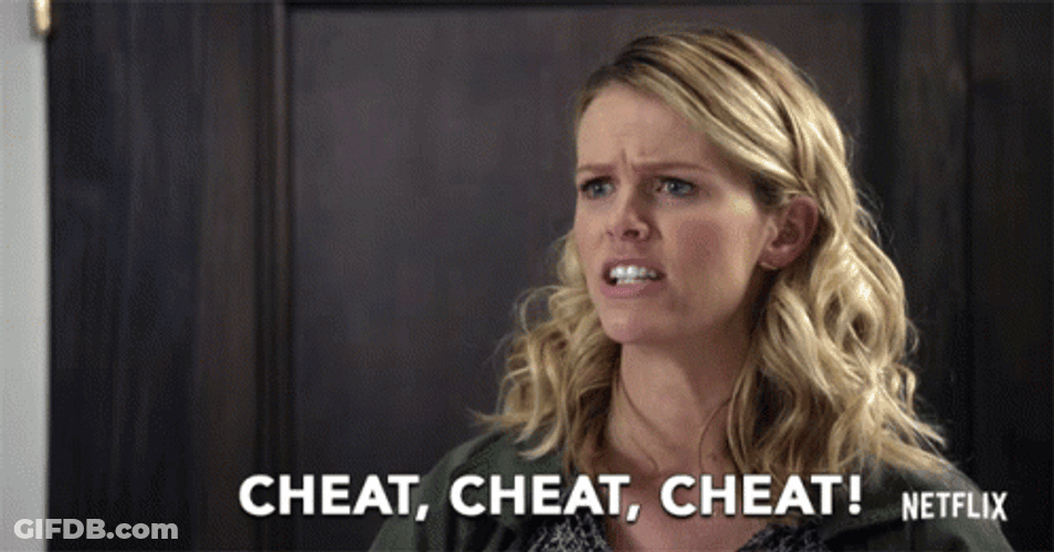 Cheater Cheat Cheat Cheat Mallory Hanson GIF