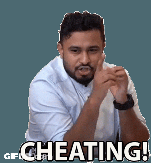 Cheater Cheating Abish Mathew GIF