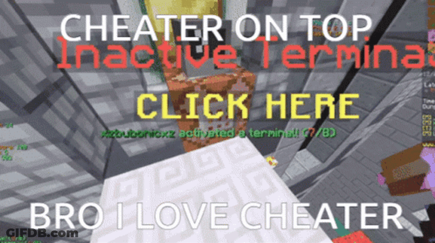Cheater On Top Bro I Love Cheater Skyblock GIF
