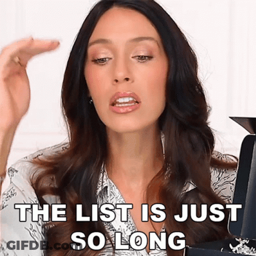 Check List This List Is Just So Long GIF