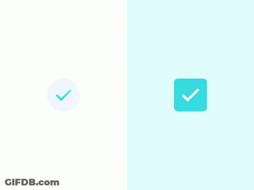 Check Mark In Circle And Square GIF