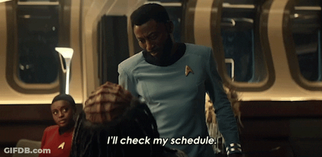 Check Schedule Star Trek Babs Olusanmokun GIF