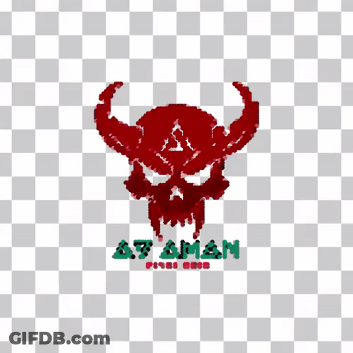 Checkered Background With Az Aman In Green And Red GIF