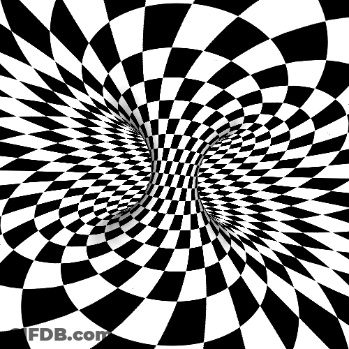 Checkered Spiral Vortex Spinning GIF