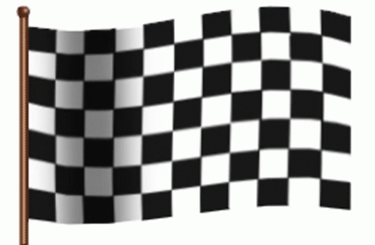 Checkered Waving Flag GIF