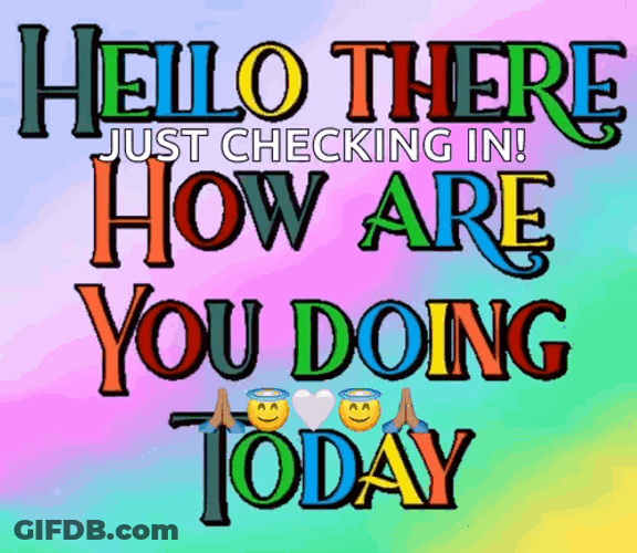 Checking In Hello There How Are You Doing GIF