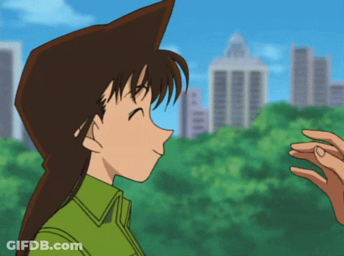 Checking Temperature Shinichi Kudo Ran Mouri Detective Conan GIF
