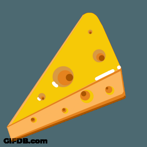 Cheddar Cheese Bite Sticker GIF