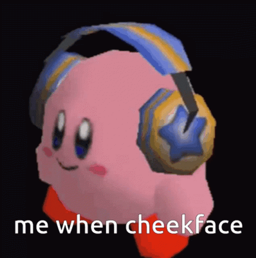 Cheek Face Kirby Dancing GIF