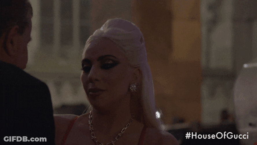 Cheek Kiss Lady Gaga Love House Of Gucci GIF