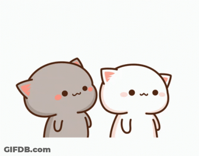 Cheek Kiss Poke Cute Mochi Peach Cats GIF
