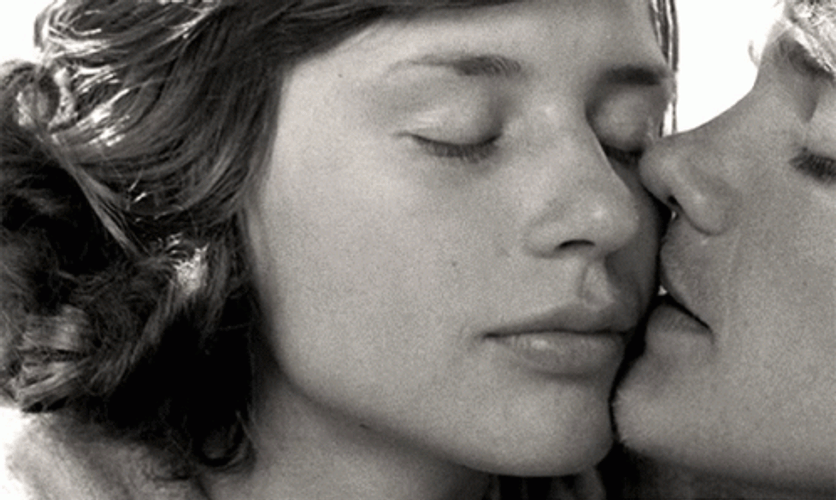 Cheek Kiss Romantic Couple Ingmar Bergman GIF