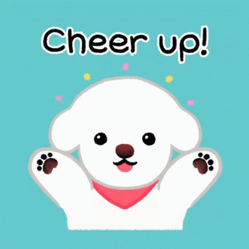 Cheer Up Animated Cute Dog Smile Paws GIF