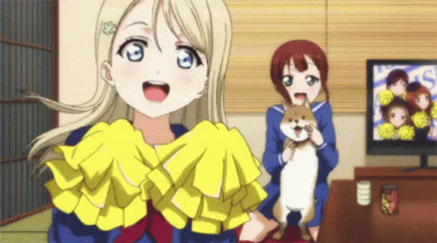 Cheer Up Cheerleader Alisa Ayase Love Live! Anime GIF