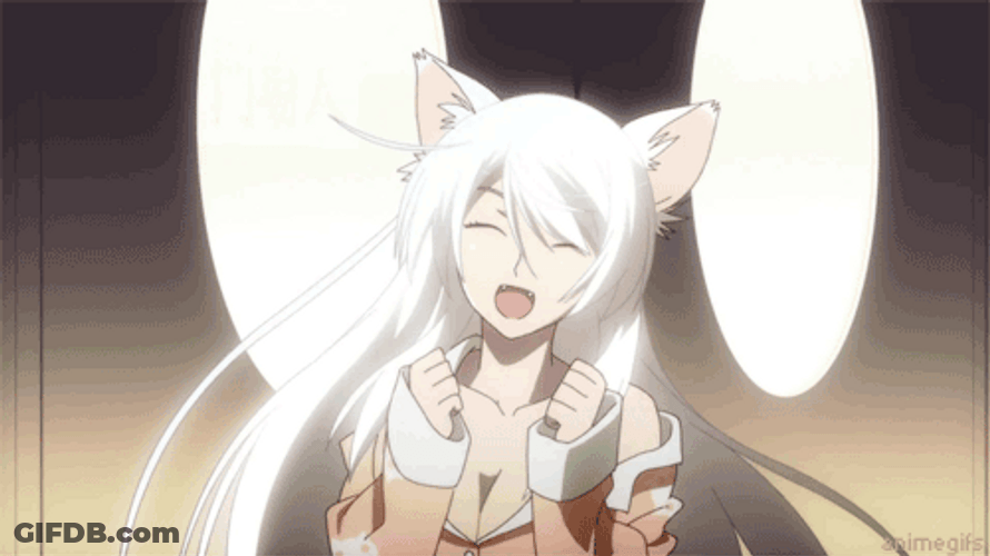 Cheerful Ahri Anime GIF