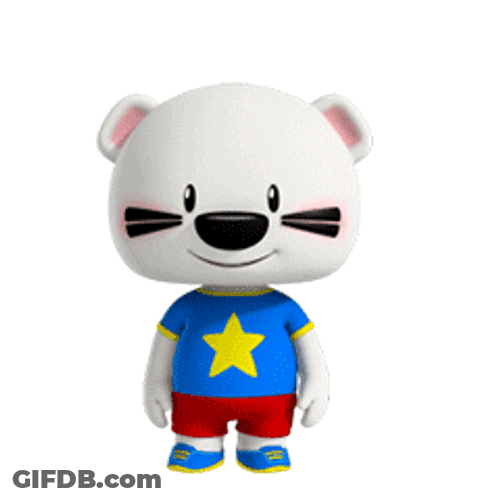 Cheerful Bear Says Will Do GIF