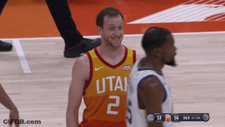 Cheerful Joe Ingles GIF