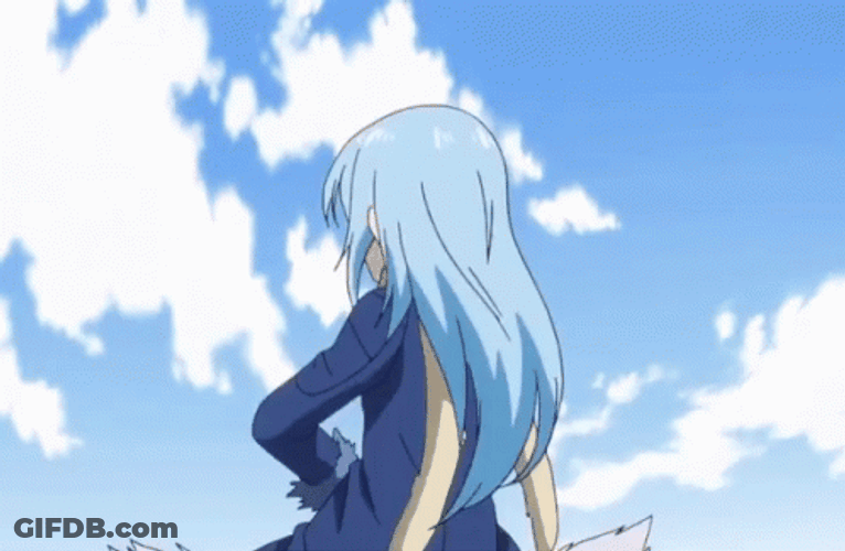Cheerful Rimuru Tempest Waving GIF