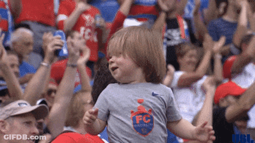 Cheering Baby Fan GIF