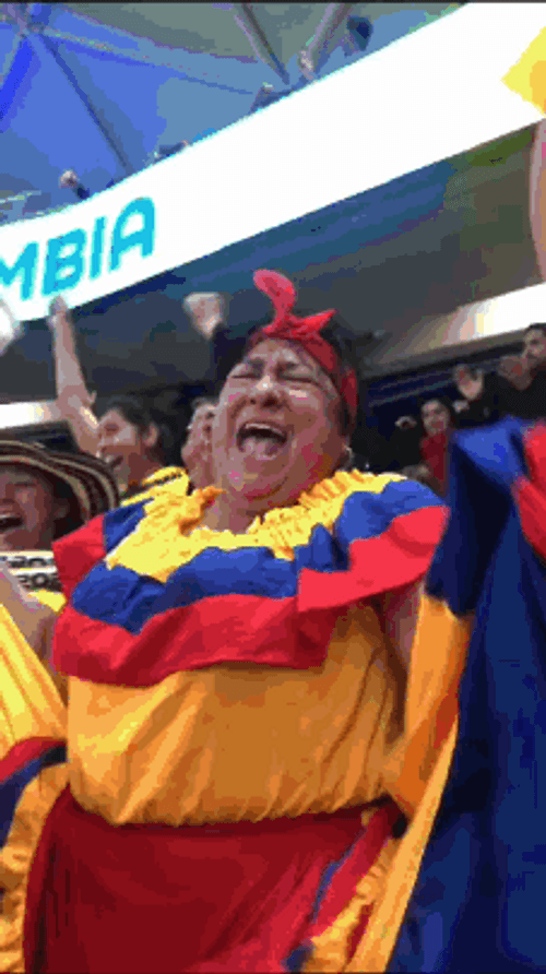Cheering Colombia Fans GIF