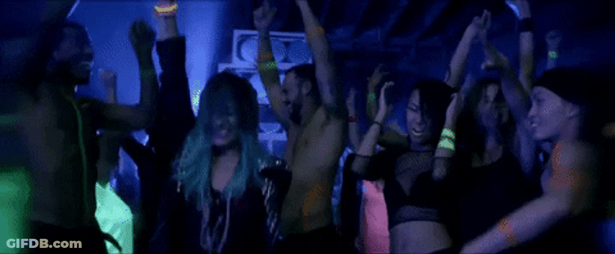 Cheering Demi Rave Party Vibe GIF