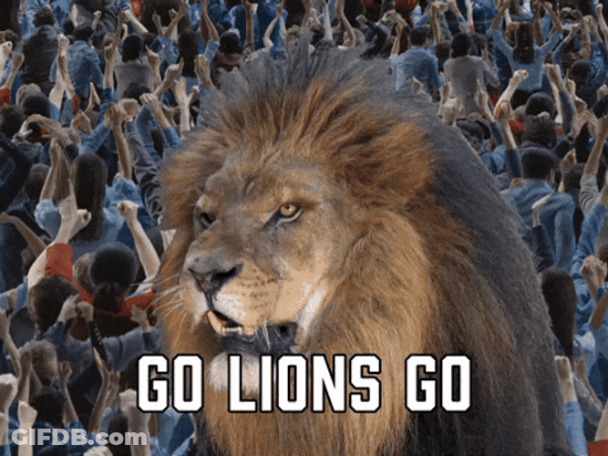 Cheering Lions Roaring GIF