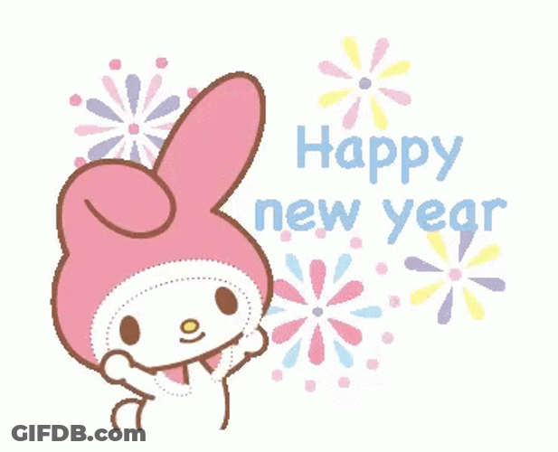 Cheering Melody Cute Happy New Year GIF
