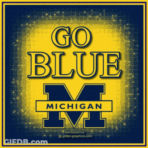 Cheering Michigan Wolverines GIF