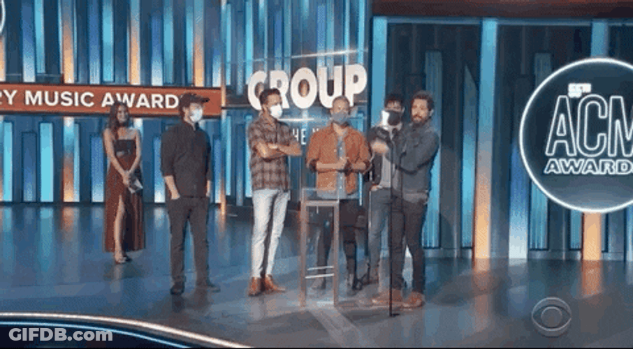 Cheering Morgan Wallen In ACM Awards GIF