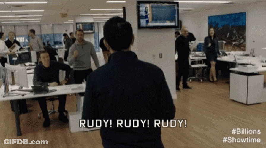 Cheering Rudy Applause GIF