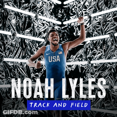 Cheering Runners Noah Lyles GIF