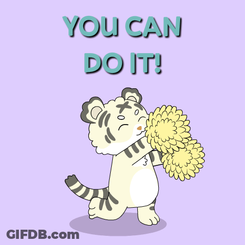 Cheering Tiger Saying You Can Do It GIF