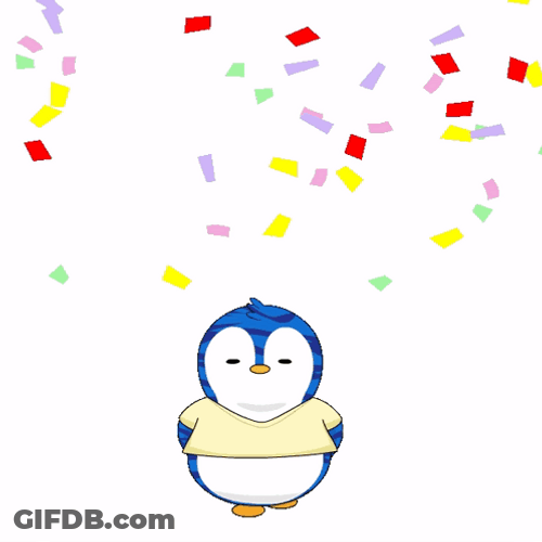 Cheerleader Blue Black Red Pudgy Penguins GIF