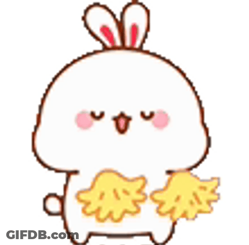 Cheerleader Cutie Bunny Ears Wiggle GIF