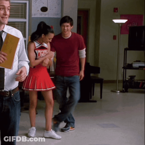 Cheerleader Girl With WMHS On Top GIF