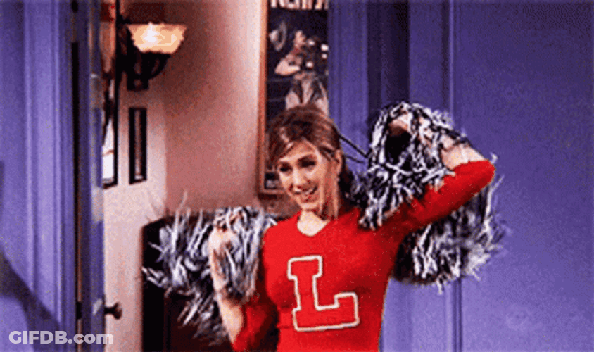 Cheerleader Hands Forming L GIF