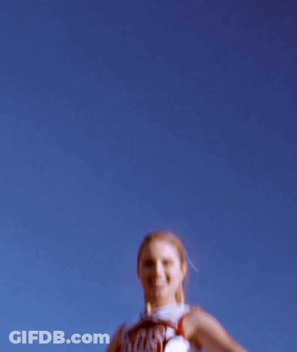 Cheerleader Jumping In Uniform Saying WHS GIF