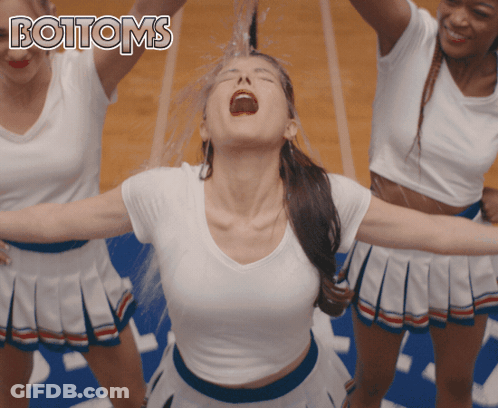 Cheerleader Mouth Open Saying Bottoms GIF