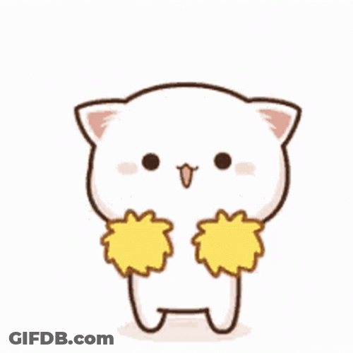 Cheerleader Peach Goma Jumping GIF
