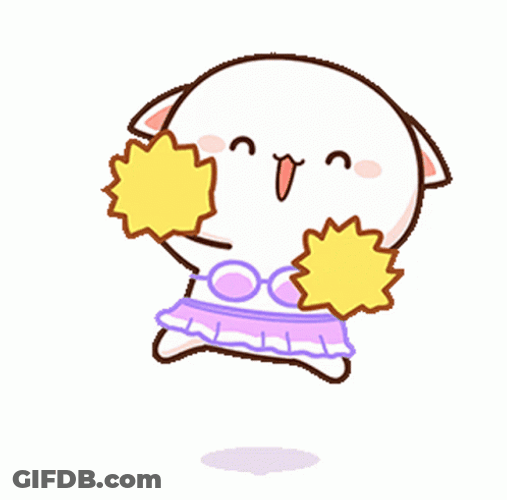 Cheerleader Peach Goma Wearing Bra GIF