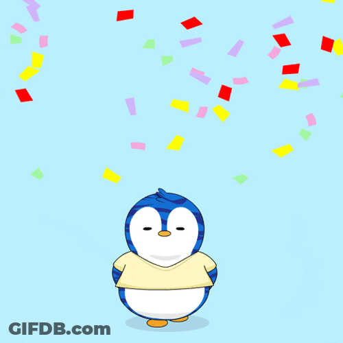 Cheerleader Pudgy Penguins Stack GIF