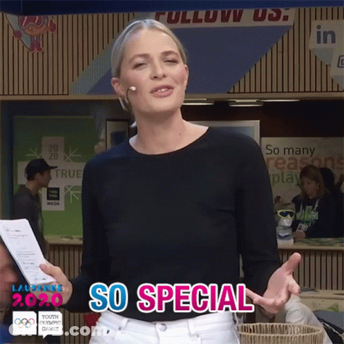 Cheerleader Talking To Man You're Special Embrace It GIF