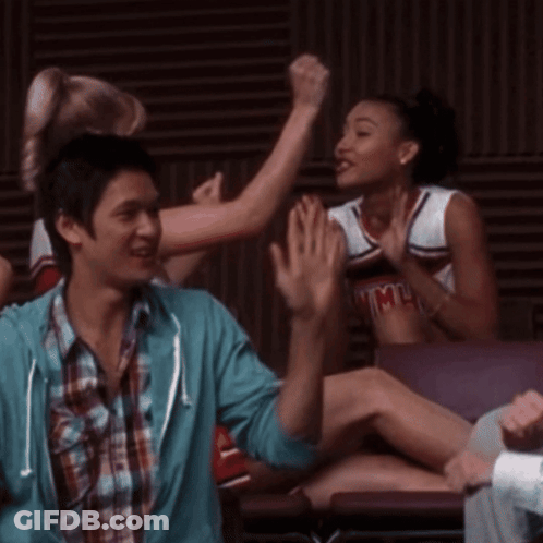 Cheerleader Wearing Mtn Shirt GIF