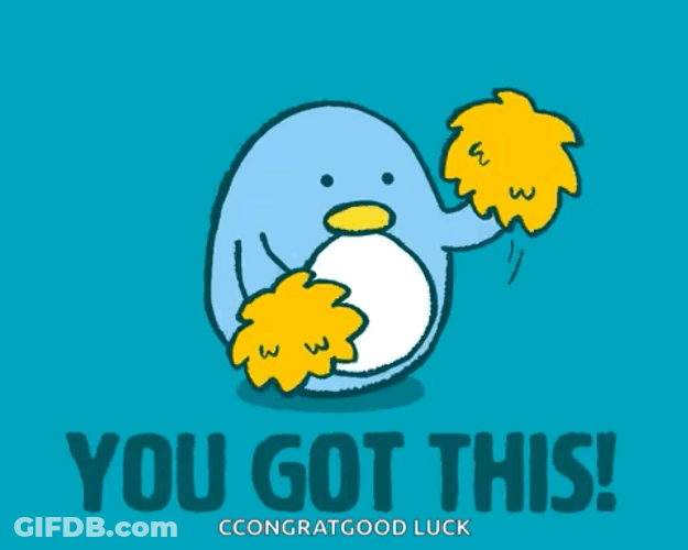 Cheerleader You Got This Penguin GIF