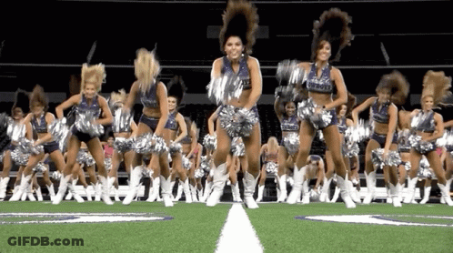 Cheerleaders Dancing On Field GIF