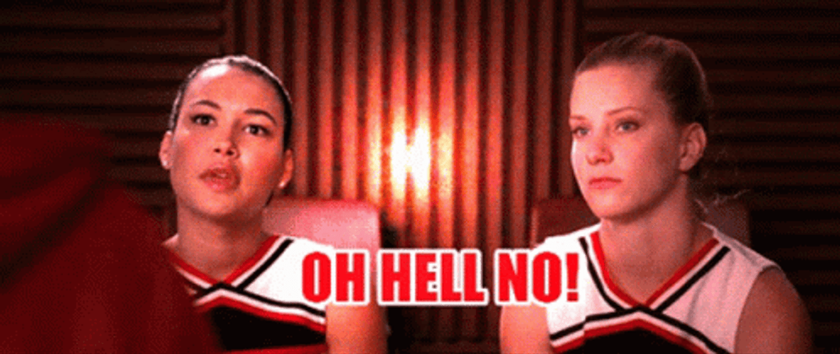 Cheerleaders Oh Hell No GIF