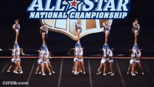 Cheerleaders Performing At All Star Championship GIF
